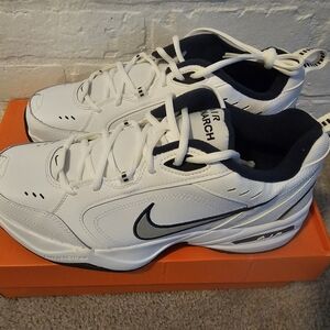 Nike Air Monarch IV Men's White and Black Athletic Shoes